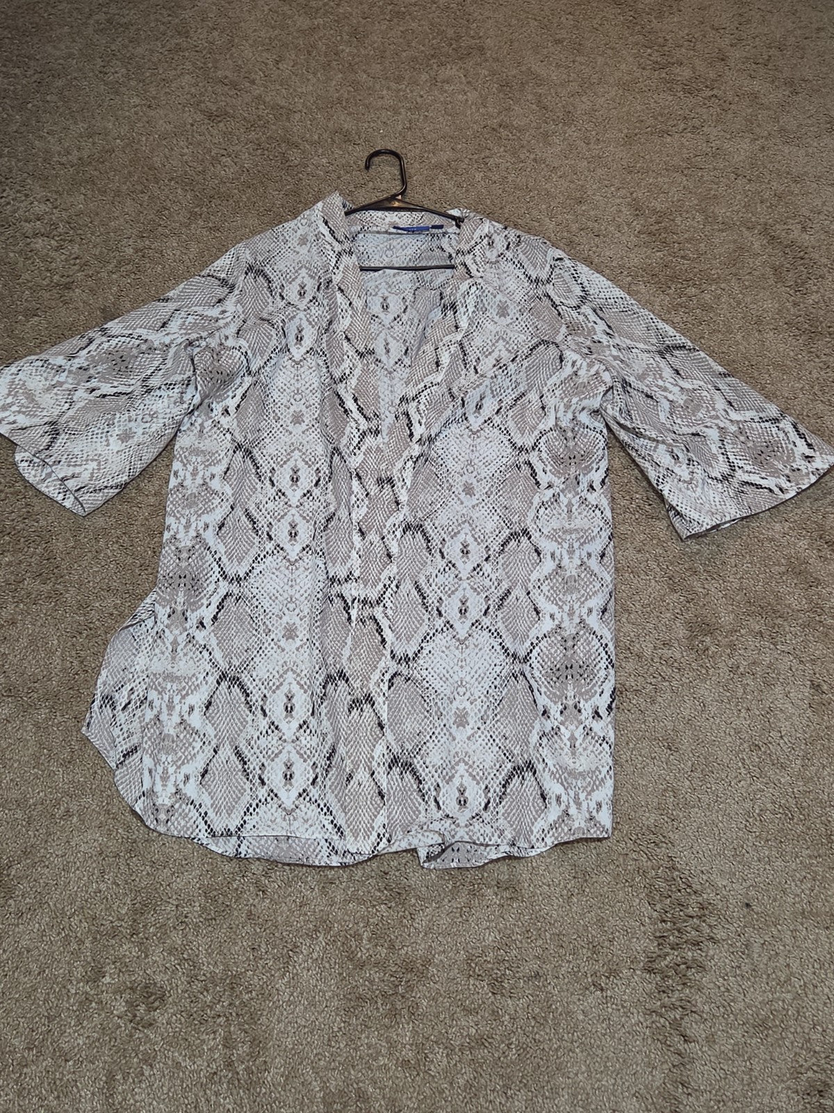 Apt 9 Snakeskin Kimono Cardigan Animal Print Top L/XL Gently Worn RN 73277