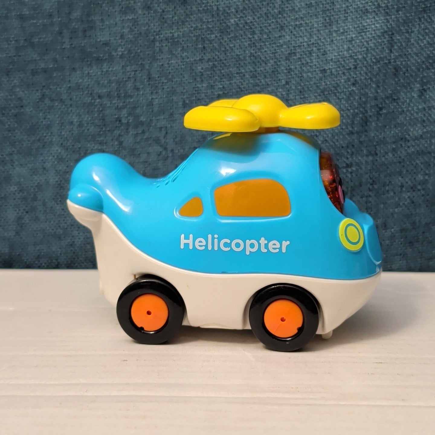 VTech Go! Go! Smart Wheels HELICOPTER | Light Blue & Yellow | Tested Works!