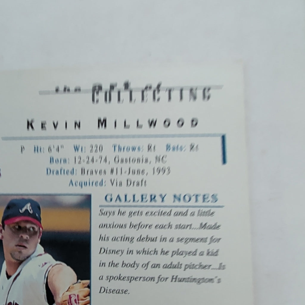 2000 Topps Gallery Kevin Millwood #2 Atlanta Braves Pitcher Canvas Art