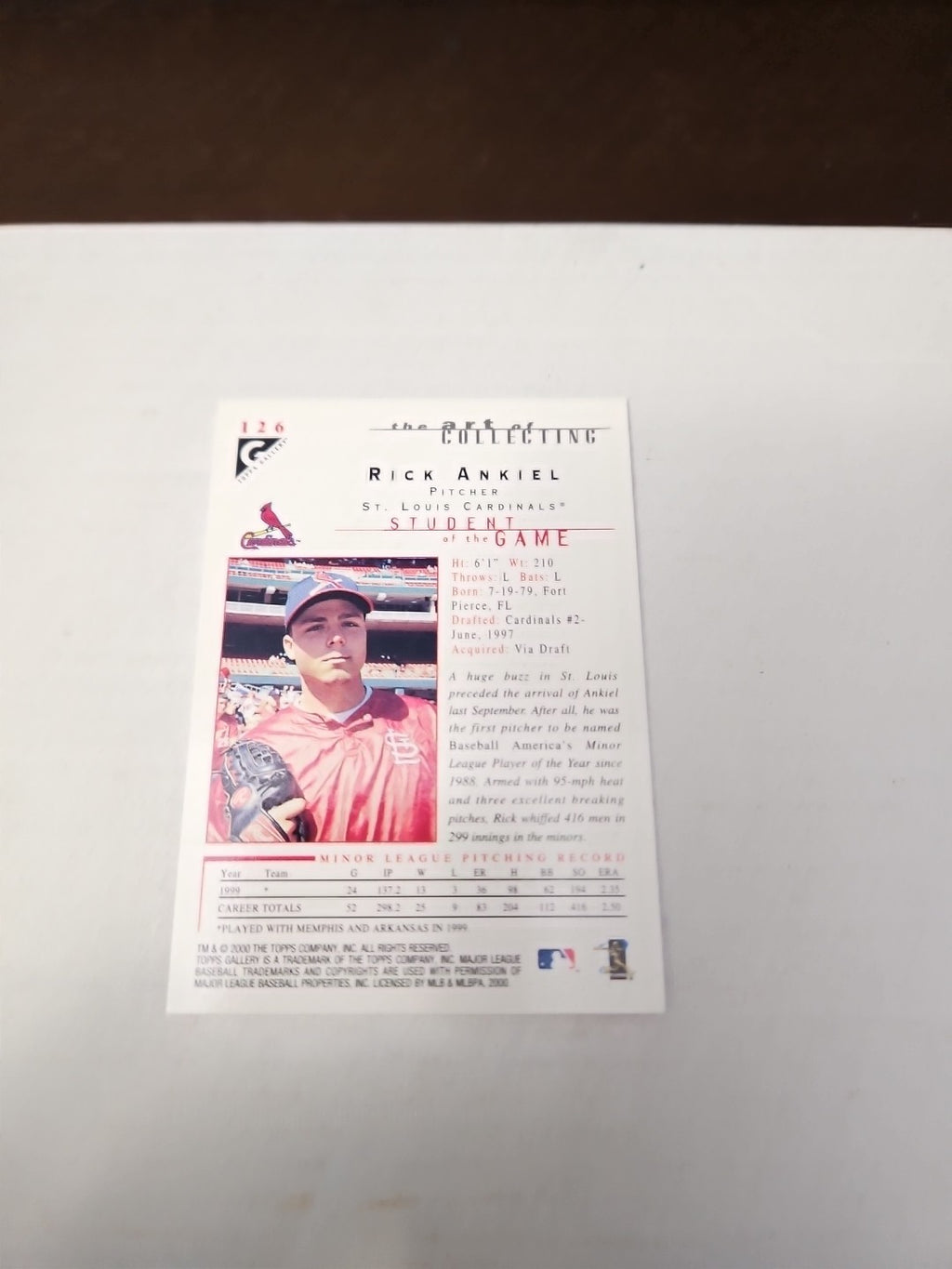 2000 Topps Gallery - Students of the Game Rick Ankiel #126
