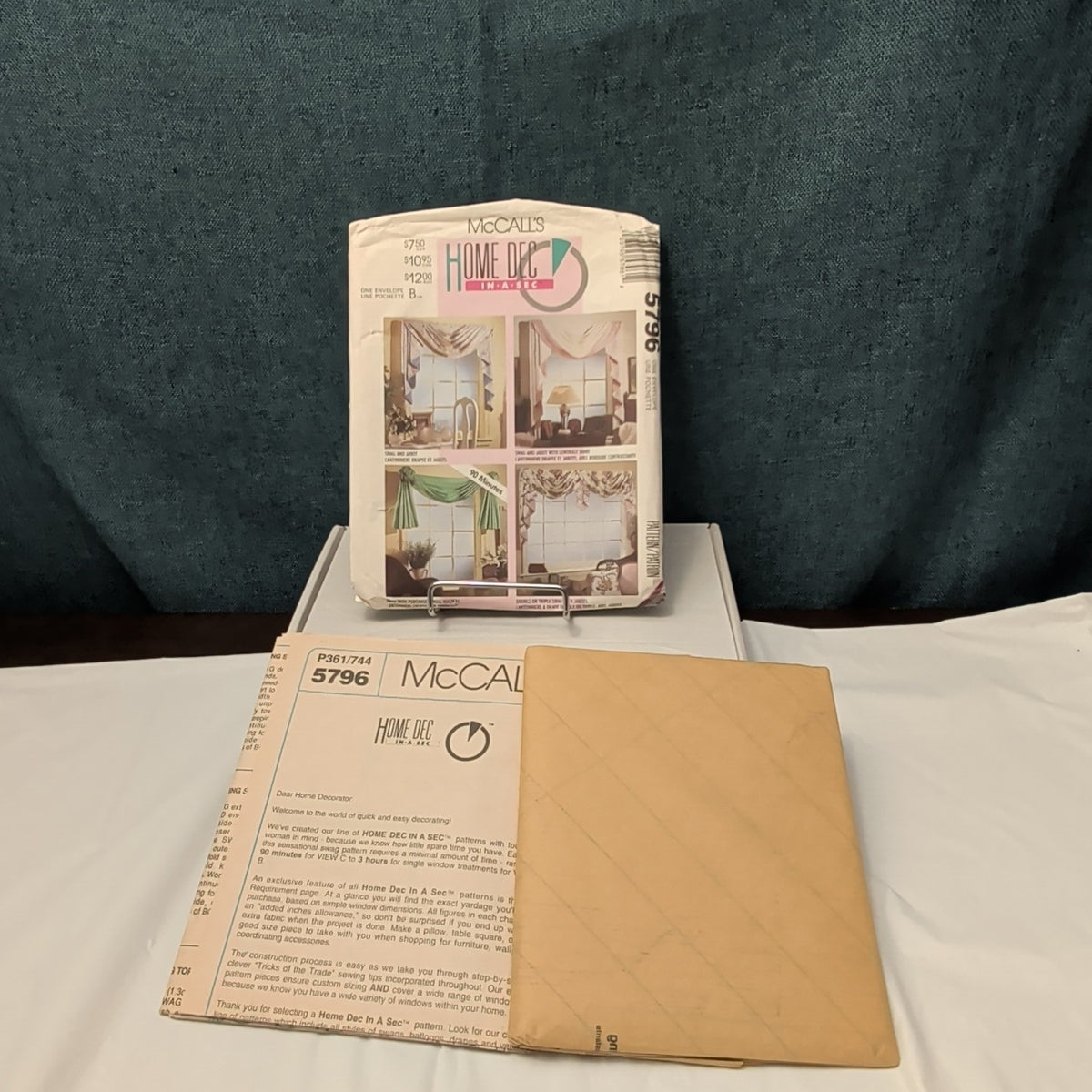 Vintage McCALL'S 5796 Sewing Pattern | Window Swags & Jabots | Curtains 1992 OOP