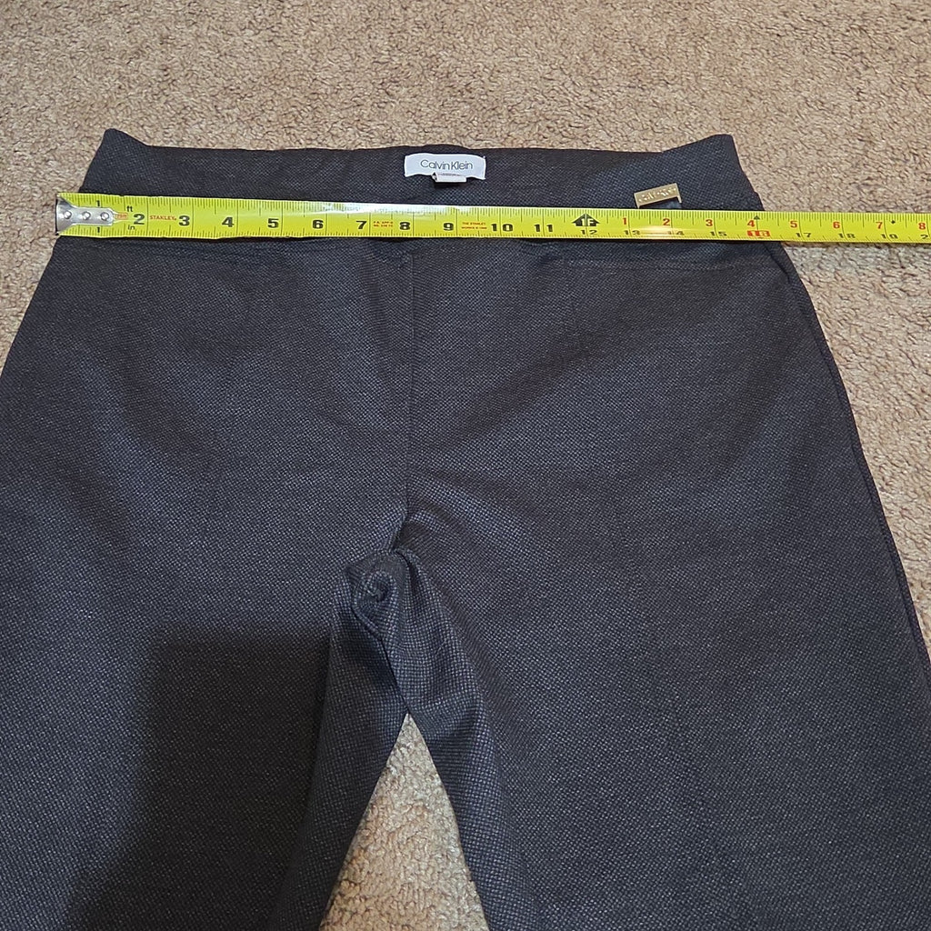 Calvin Klein Pants Womens M Black Slim Fit Ankle Stretch Elastic