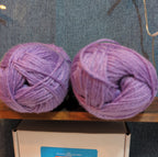 Herrschners Afghan Yarn 2 Ply Grape Frost Purple Acrylic 2 Skein