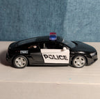 RMZ City Audi R8 Police Car 1/36 Diecast Pull Back Opening Doors PreOwned
