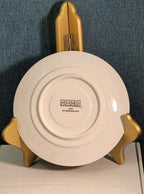 Home Essentials China Saucer Plate White with Gold Rim Individual Replacement