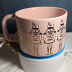 Holly & Joy Nutcracker Pink Ceramic Mug Holiday NWT