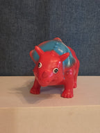 Kid Connection Triceratops Dinosaur Toy Red Blue 7" Long Plastic Figure Toddler