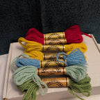 Paternayan Persian Needlepoint Wool Yarn Lot 7 Hanks 100% Virgin 3 Ply VINTAGE