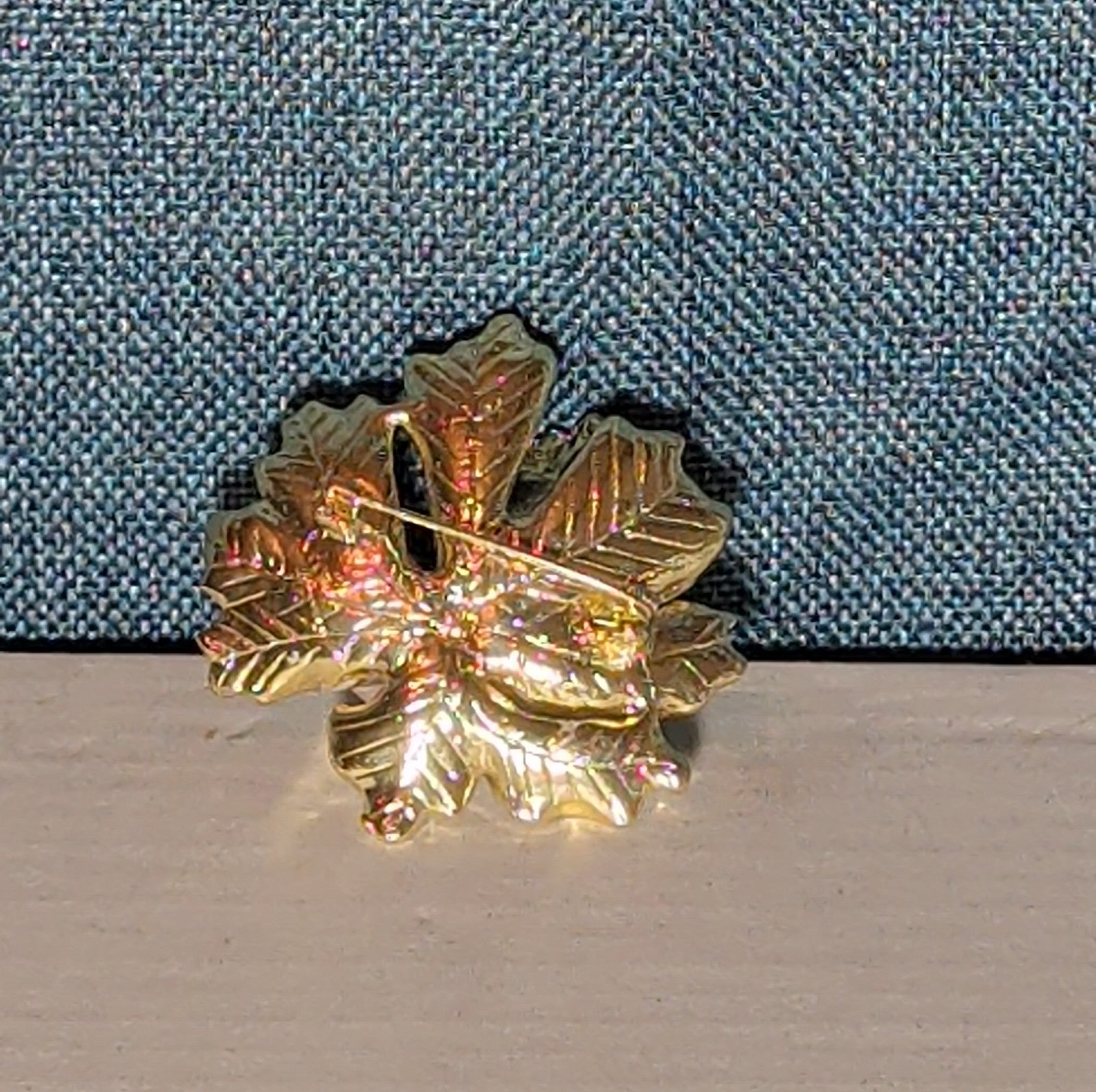 Peony Flower Brooch Pin Gold Tone Faux Pearl Enamel Coquette NWOT