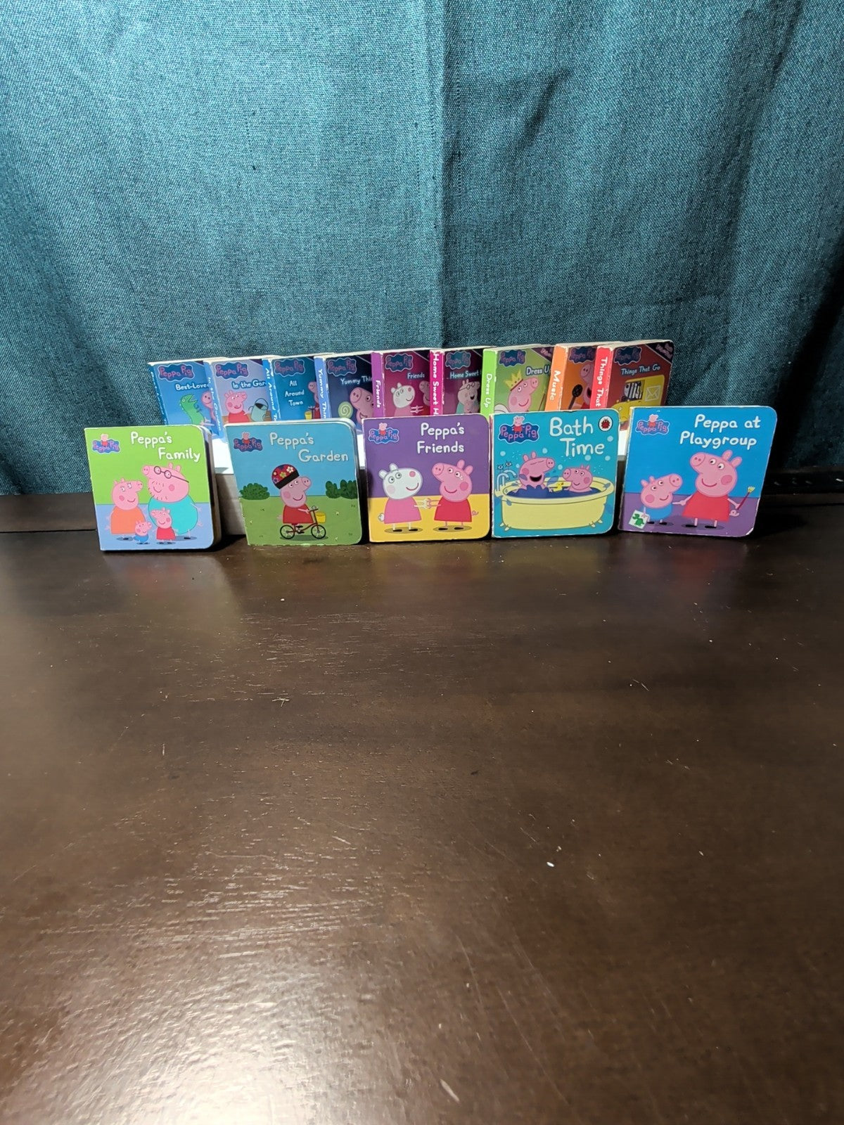 Set of 14 Peppa Pig Mini Board Books | Little Library Puzzle Backs | Travel Size
