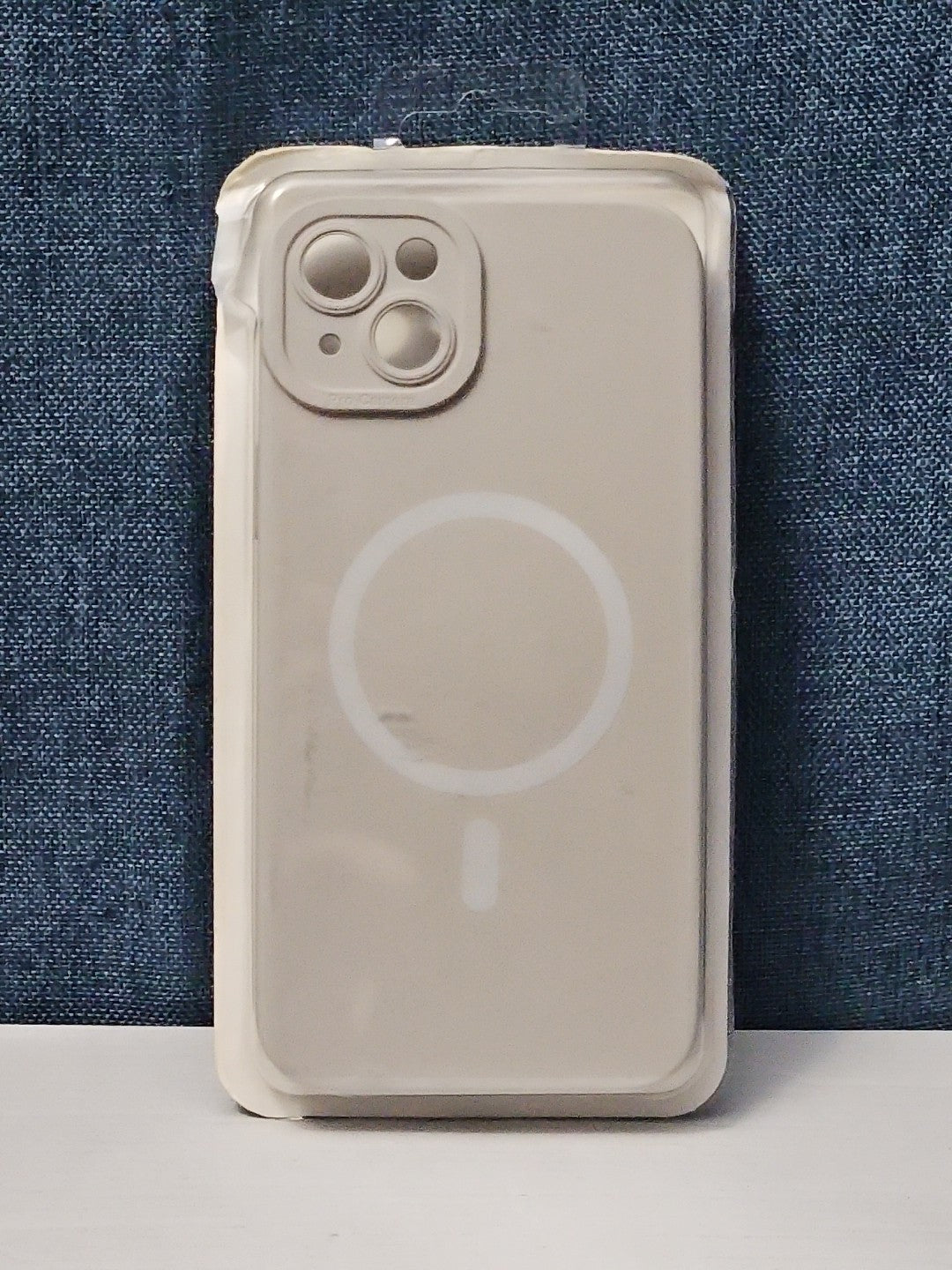 iPhone 14 Plus Case MagSafe Magnetic | Stone Beige Silicone | New