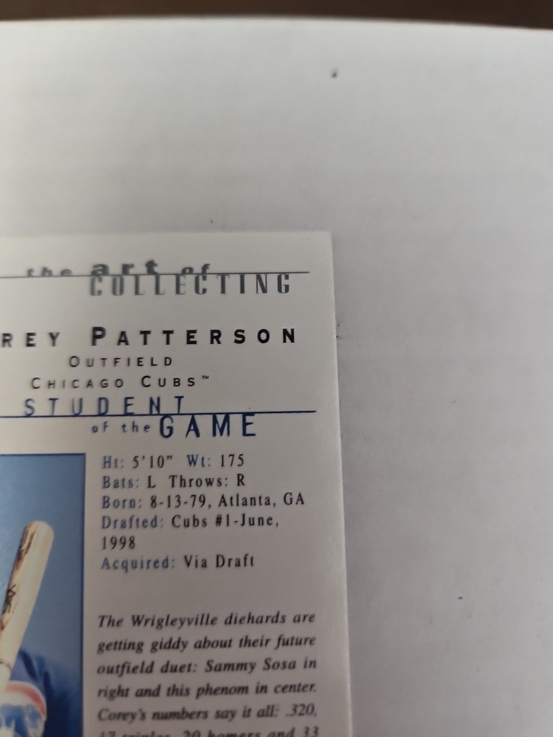 2000 Topps Gallery - Students of the Game Corey Patterson #122