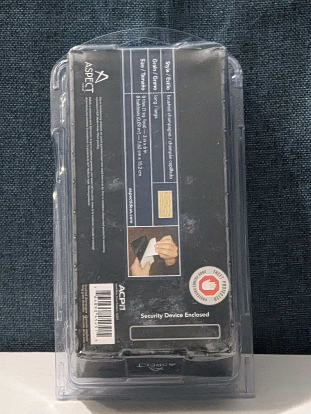 Aspect 3x6" Peel & Stick Metal Tile Brushed Champagne | A52-51 | 8 Pack 1 Sq Ft