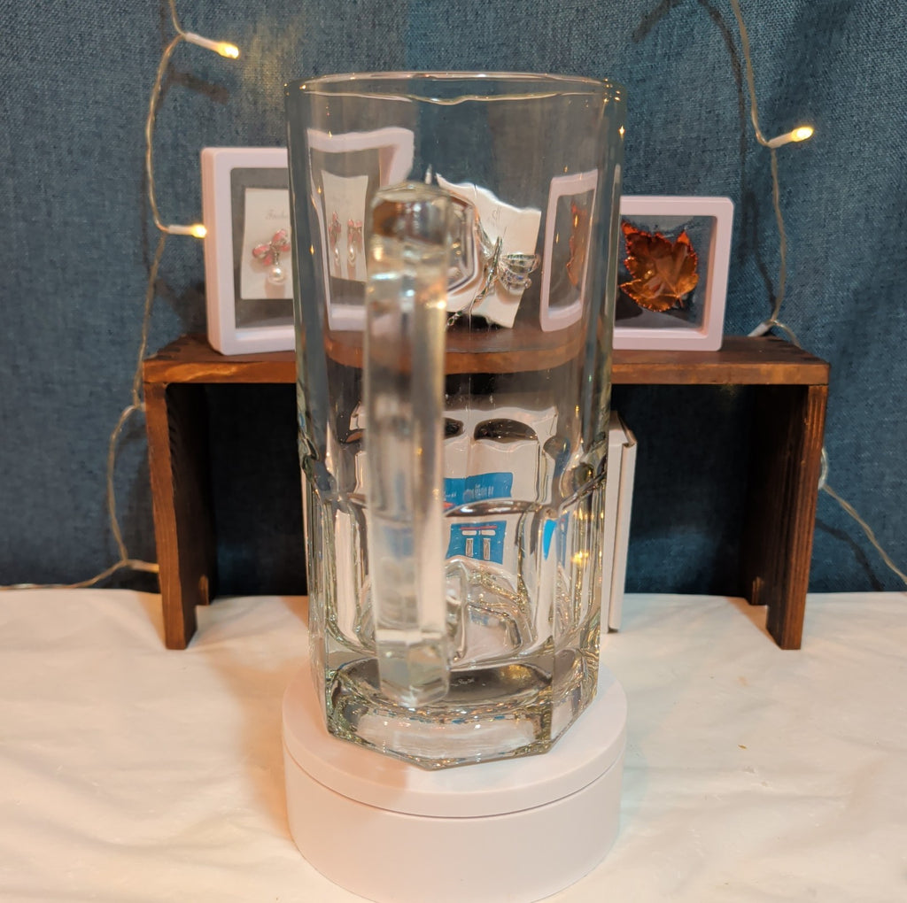 Libbey Gibraltar Super Mug 8-Inch Heavy Glass Beer Stein Vintage