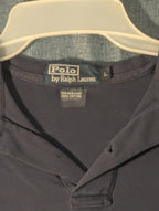 Vintage 90s Polo Ralph Lauren Shirt Men's L Navy Blue Green Pony Logo