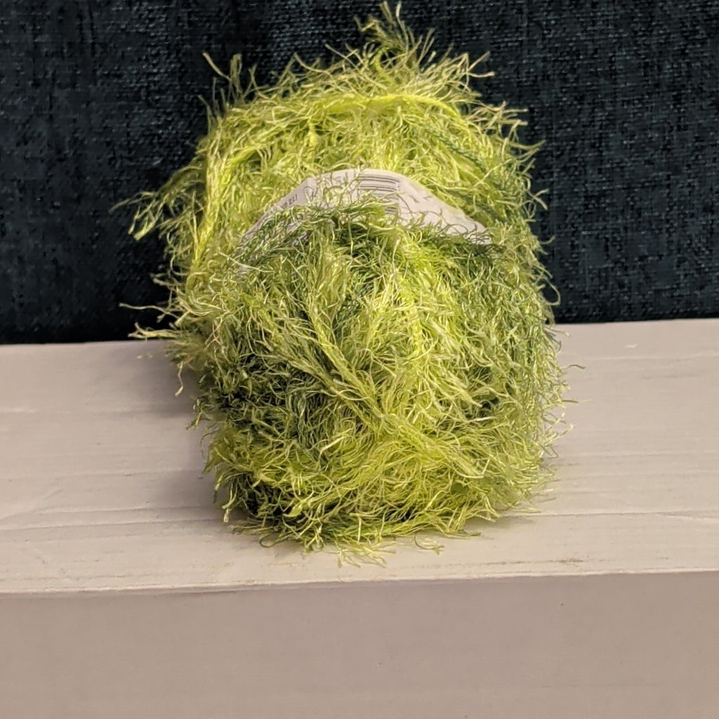 Red Heart Foxy Eyelash Yarn Lime Green