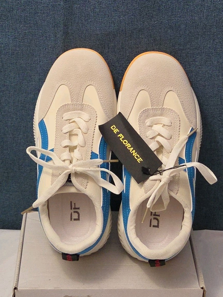 DeFlorance CLOUDEA 2.0 Orthopedic Sneakers | White Blue Women's Size 8 NEW
