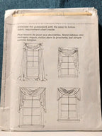 McCall's 8078 Window Valance Swag Jabot Rosette Pattern 1995 Vintage UNCUT 8078