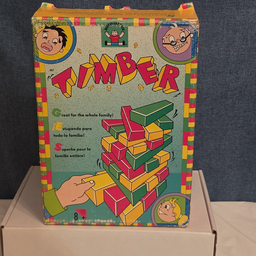 Vintage Discovery Toys Timber Wooden Block Stacking Game