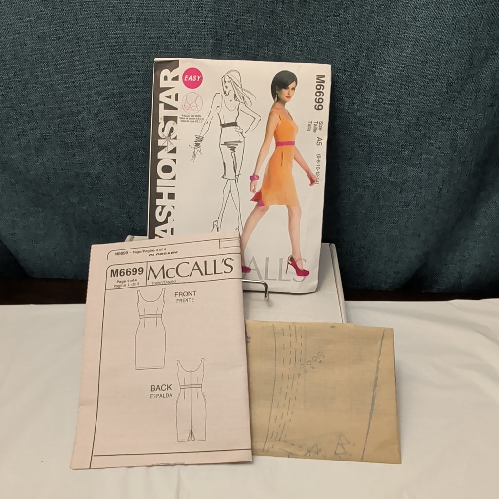 McCALL’S M6699 Fashion Star Dress Pattern | Sizes 6-14 UNCUT | Custom Cup Sizes