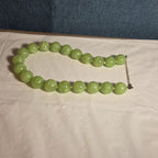 Chunky Bead Necklace Marbled Green Acrylic Retro Y2K PreOwned