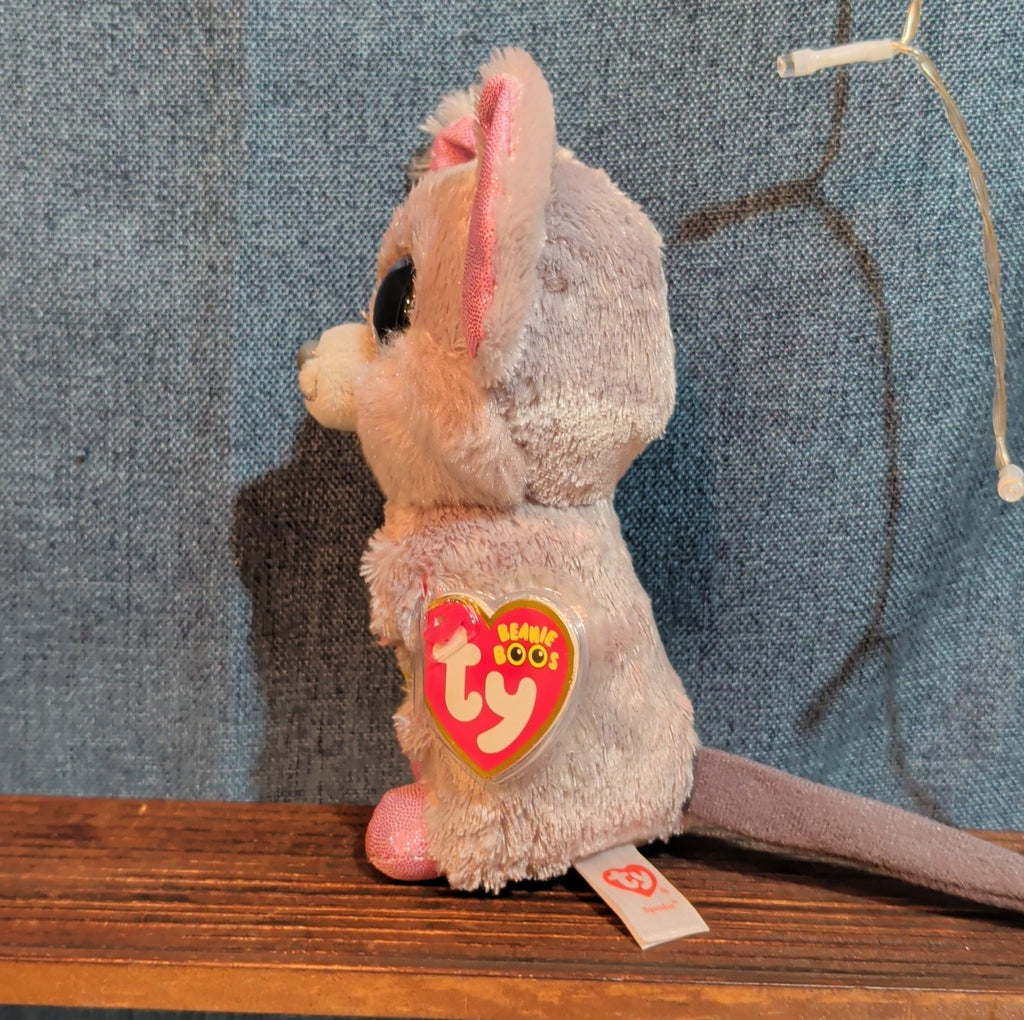 Ty Beanie Boos Squeaker Mouse 6" Plush Sparkle Cheese Kidcore