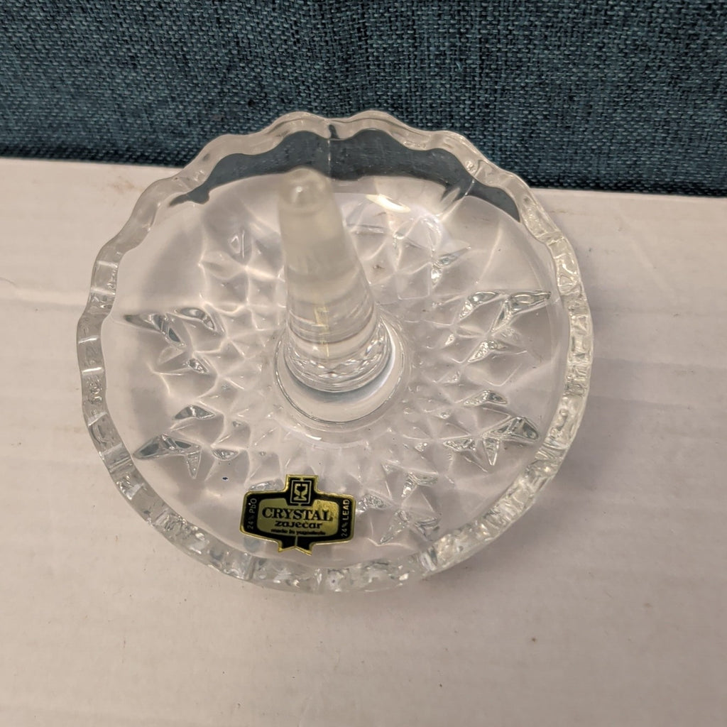 Forever Crystal 3pc Vanity Set | 24% Lead Crystal Zajecar Yugoslavia NEW IN BOX