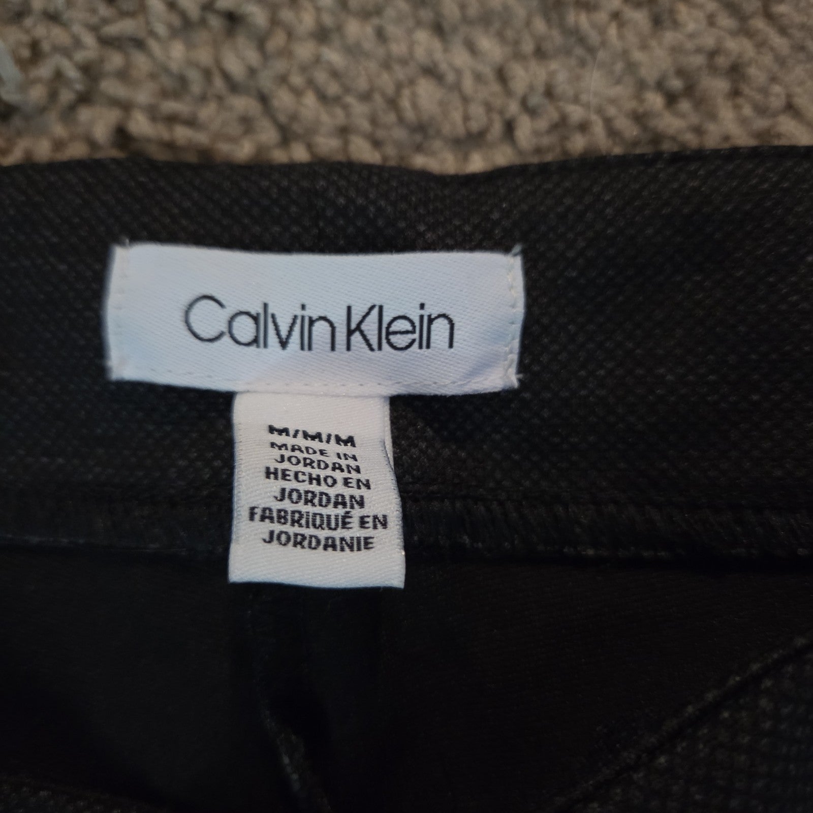 Calvin Klein Pants Womens M Black Slim Fit Ankle Stretch Elastic