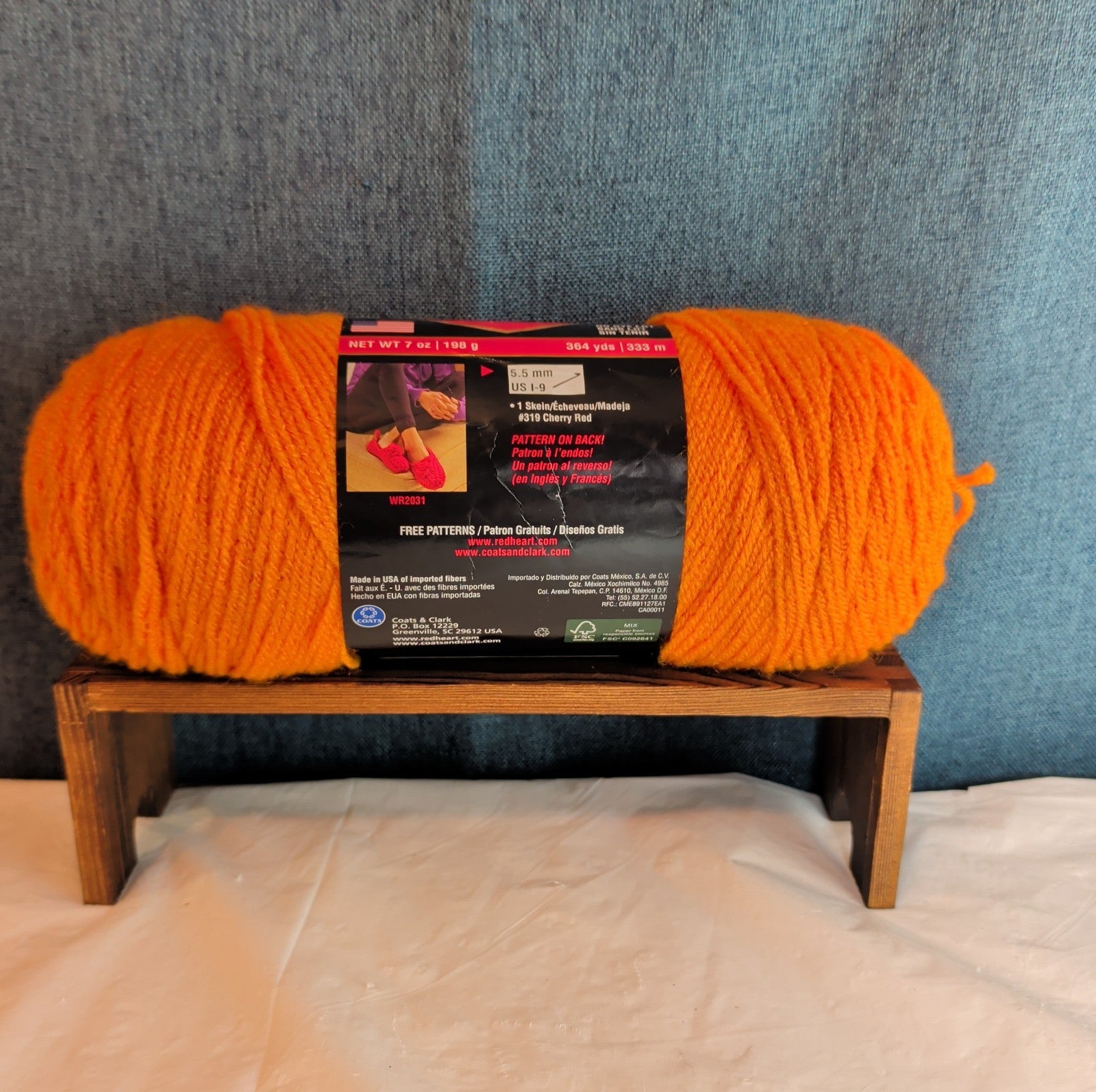 Red Heart Super Saver Pumpkin Orange Acrylic Yarn Cozy Fall NWT E300