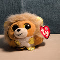 Ty Puffies CAESAR THE LION Beanie Ball 4" Plush | 2022 Mint with Tags MWMT Gold