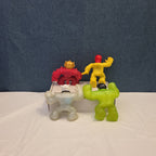 Goo Jit Zu Heroes Marvel Set of 4 Hulk Iron Man Pantaro Blazagon Squishy Toy