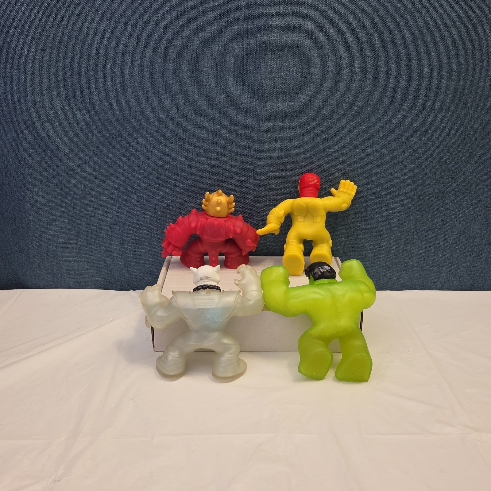 Goo Jit Zu Heroes Marvel Set of 4 Hulk Iron Man Pantaro Blazagon Squishy Toy