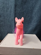 Pink Pegasus Pony Toy | 4.5"  MLP Style "Fakie" Figure | Magenta Hair