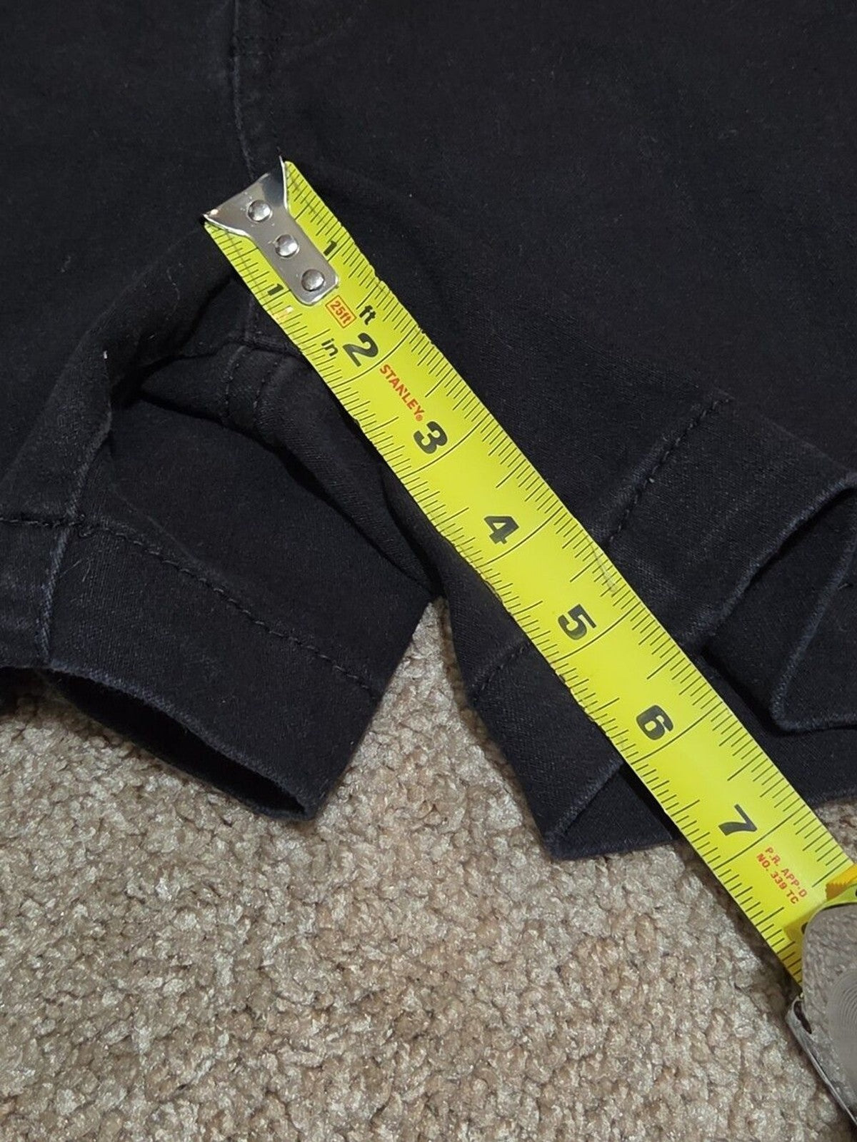 d.jeans High Waist Shorts Black Repreve Stretch Denim Modern Preowned Size 12