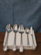 Reed & Barton KENDALL 5-Piece Serving Set | Hostess Host Set | 18/10 Stainless