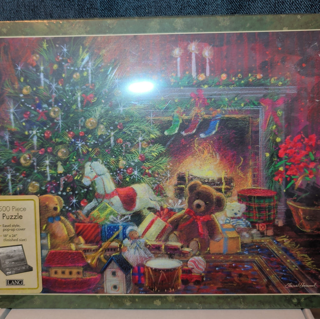 Vintage Lang Christmas Puzzle 500 pc Factory Sealed New Pop Up Easel Box 1982