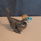 Animal Planet Dino Tower Replacement Raptor Figure Feathered Blue Face Toy