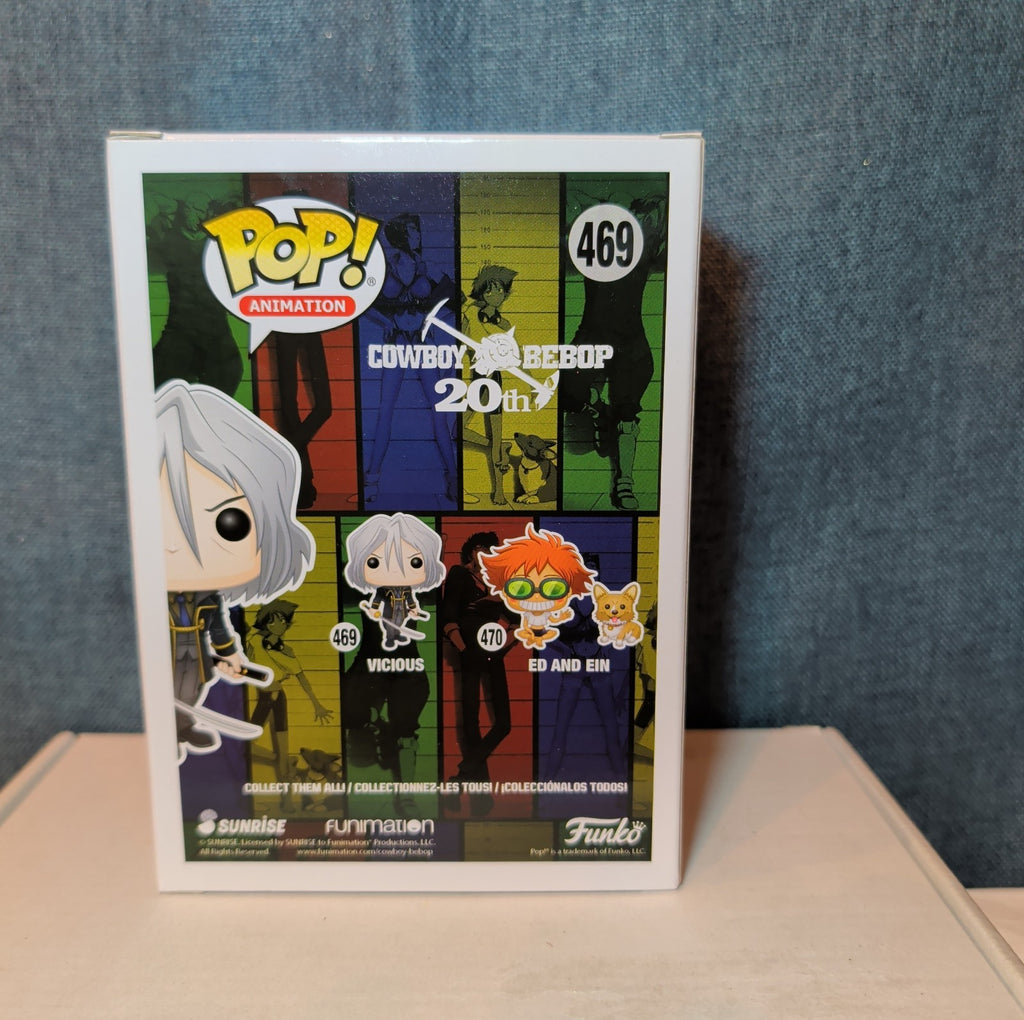 Funko Pop Cowboy Bebop Vicious 469 Vaulted Vinyl Figure Anime with Protector