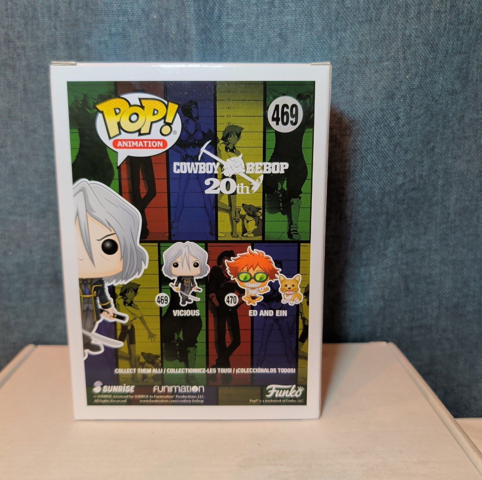 Funko Pop Cowboy Bebop Vicious 469 Vaulted Vinyl Figure Anime with Protector