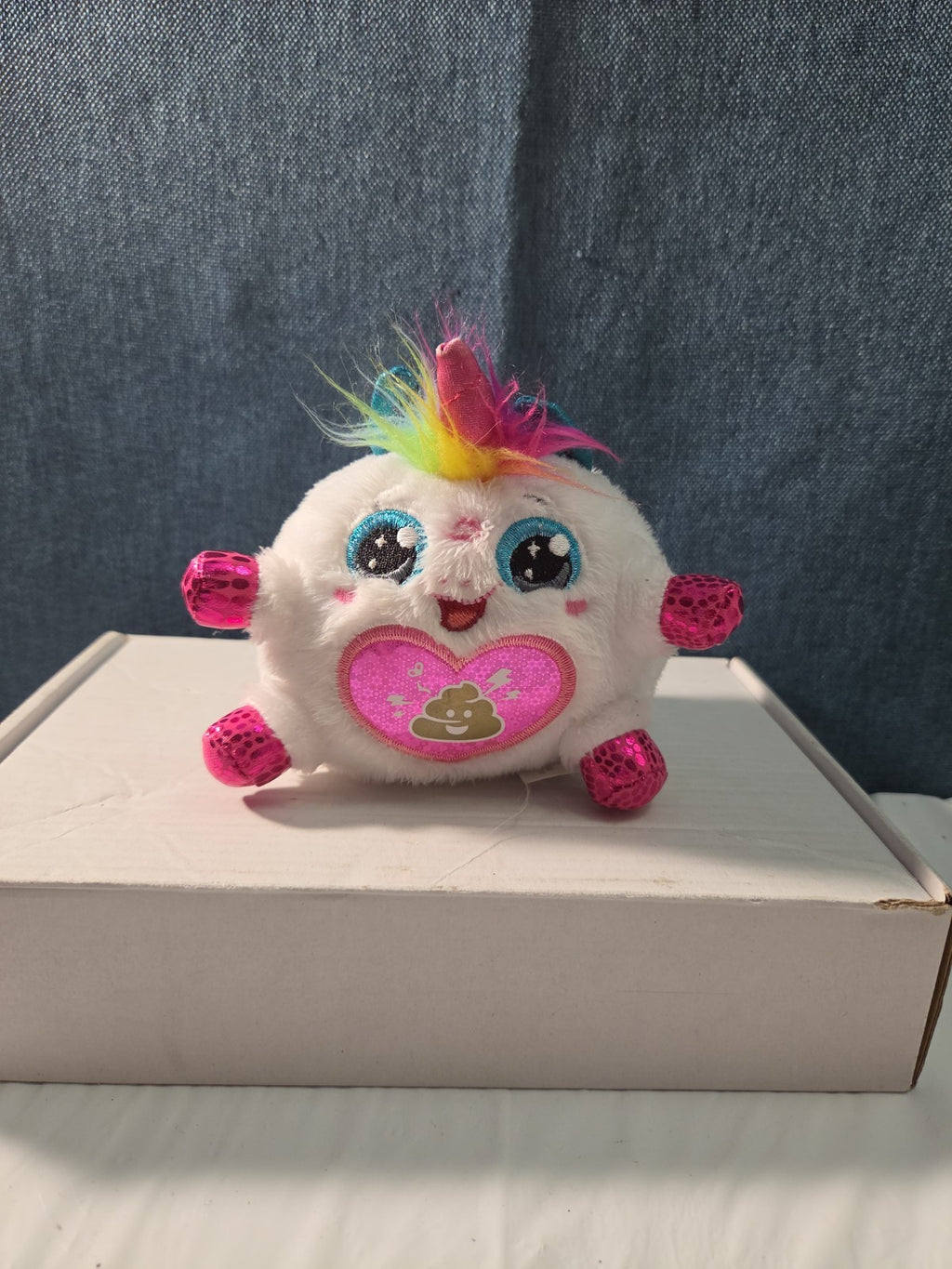 ZURU Rainbocorn Sparkle Heart 4" Plush Bowberry Bunnycorn Poop Emoji