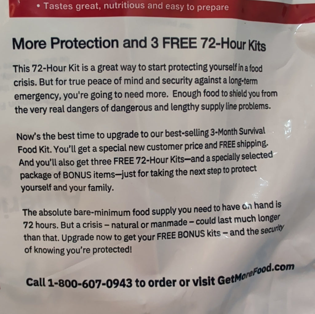 4Patriots 72-Hour Survival Food Kit Emergency MRE Supply
