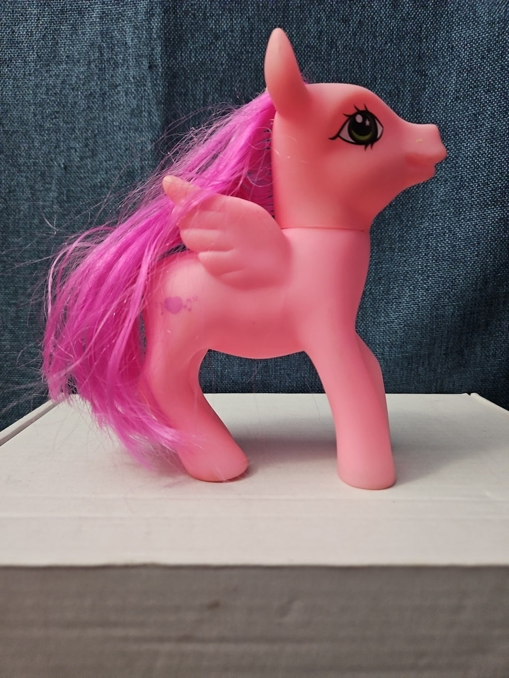 Pink Pegasus Pony Toy | 4.5"  MLP Style "Fakie" Figure | Magenta Hair