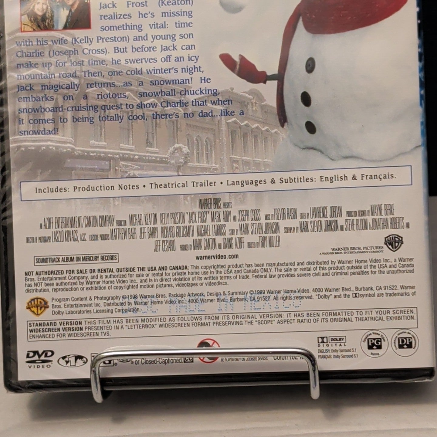 Jack Frost DVD Michael Keaton 1998 Family Movie Christmas Fantasy New Sealed NIB