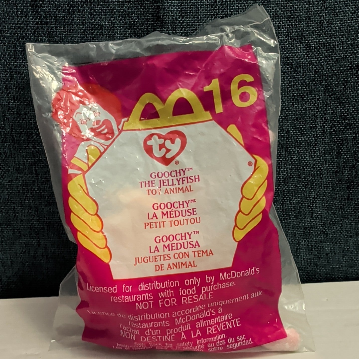 Ty Teenie Beanie Baby Goochy Jellyfish #16 McDonald’s 2000 Sealed New Tie-Dye