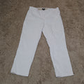 Jones New York Pants Womens 12 Tan White Stripe Pull On Crop Trouser Cotton Good