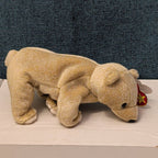 TY Beanie Baby ALMOND Beige Bear 1999 | MWMT Mint Tags | Retired Rare 7" Toy