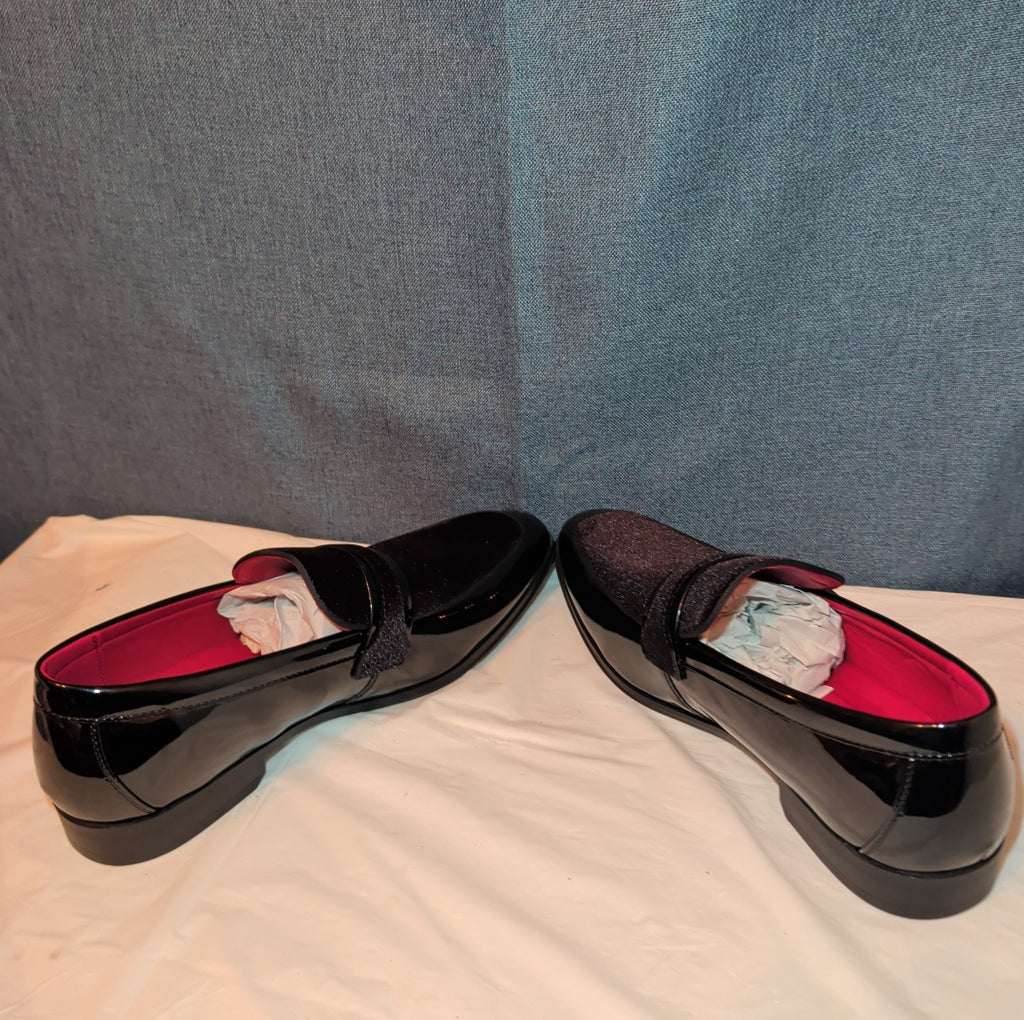 Bruno Marc Men Loafers Size 12 Tuxedo Velvet Patent Black Dress Shoes Slip On
