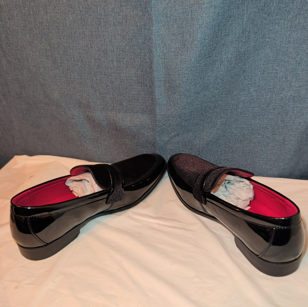 Bruno Marc Men Loafers Size 12 Tuxedo Velvet Patent Black Dress Shoes Slip On