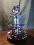 Outer Space 3-Tier Cupcake Stand LED Light Rocket Astronaut Birthday Party Decor