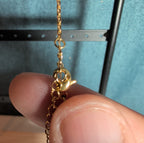 Tiny Cross Necklace 9mm Gold Tone Dainty Minimalist